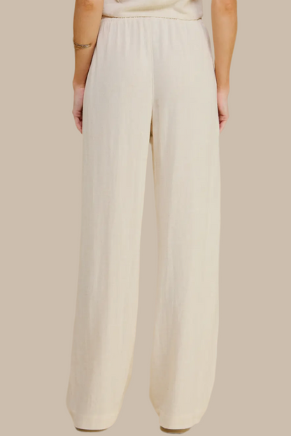 Mia Linen Pants - Oatmeal