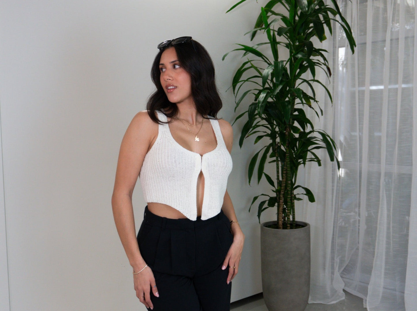 Sofia Knit Vest - Ivory