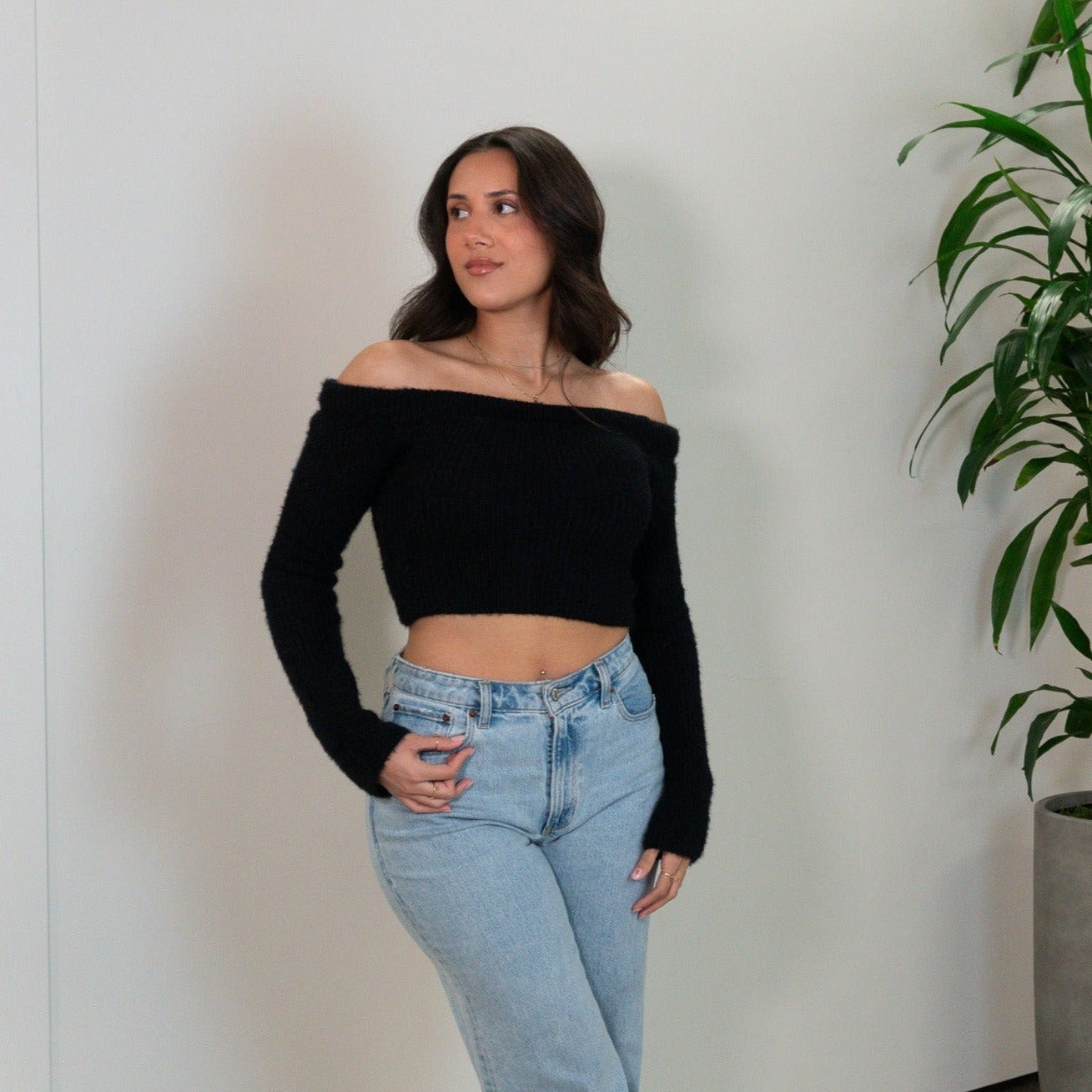 Carissa Off Shoulder Sweater Top