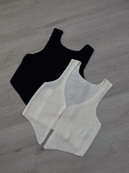 Sofia Knit Vest - Ivory