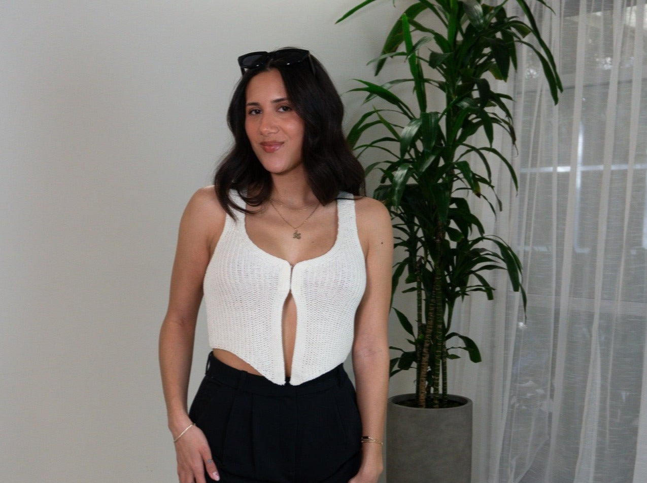 Sofia Knit Vest - Ivory